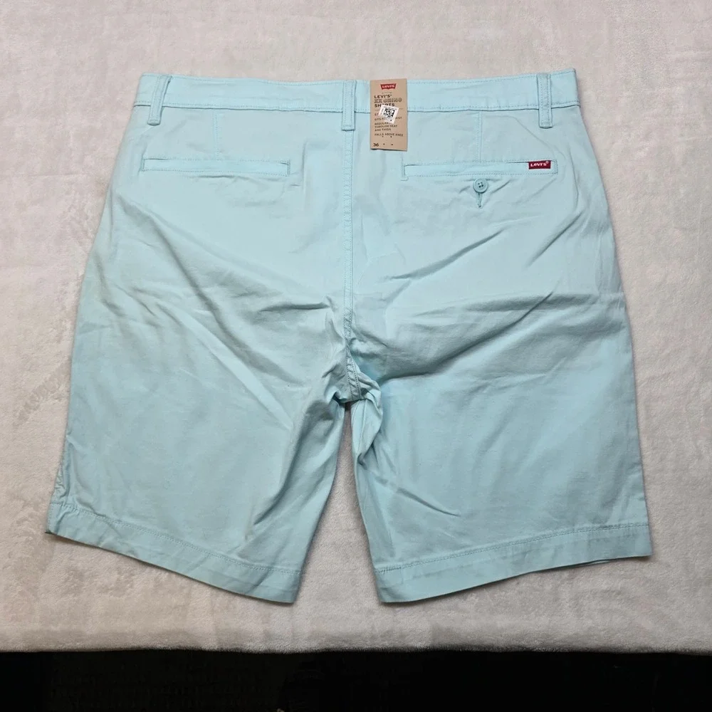 Levi's XX Chino Shorts Mens Size 36 Light Teal Blue Casual Taper Regular Fit NEW